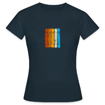 Pfeil und Bogen Bogenschießen Bogenschütze - Frauen T-Shirt - Navy - Vorne - AI Model Female 172 dark (172cm)