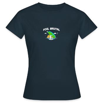 Foil brutal Wingsurfer Wing Surf Wing Foil - T-shirt Femme - marine - Devant - AI Model Female 172 dark (172cm)