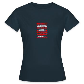 Schatz Valentinstag Spruch Liebesbeweis - Frauen T-Shirt - Navy - Vorne - AI Model Female 172 dark (172cm)