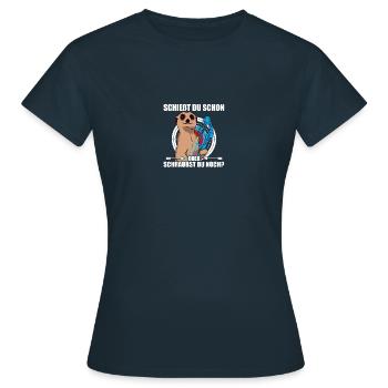 Schießt du Pfeil Bogen Bogenschießen Bogenschütze - Frauen T-Shirt - Navy - Vorne - AI Model Female 172 dark (172cm)
