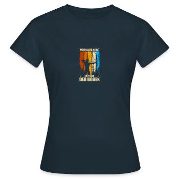 Pfeil und Bogen Bogenschießen Bogenschütze - Frauen T-Shirt - Navy - Vorne - AI Model Female 172 dark (172cm)