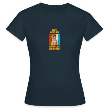 Crane place condenses beer drinkers Beer lovers - Women's T-Shirt - navy - Front - AI Model Female 172 dark (172cm)