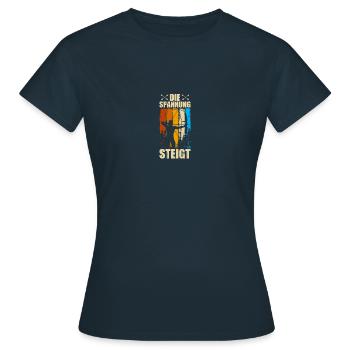 Spannung Pfeil Bogen Bogenschießen Bogenschütze - Frauen T-Shirt - Navy - Vorne - AI Model Female 172 dark (172cm)