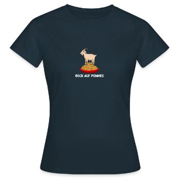 Frites fantaisie frites frites frites - T-shirt Femme - marine - Devant - AI Model Female 172 dark (172cm)