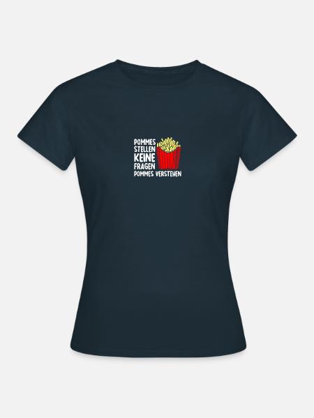 Pommes verstehen FrittenFrench fries - Frauen T-Shirt - Navy