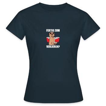 Prêt à perdre ? Beer Pong Beer Pong - T-shirt Femme - marine - Devant - AI Model Female 172 dark (172cm)
