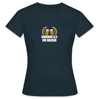 Alliance 0.5 Beer Drinkers Beer Lovers Beer - Women's T-Shirt - navy - Front - AI Model Female 172 dark (172cm)