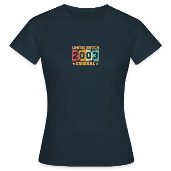 21e anniversaire Né 2003 Cadeau d’anniversaire - T-shirt Femme - marine - Devant - AI Model Female 172 dark (172cm)