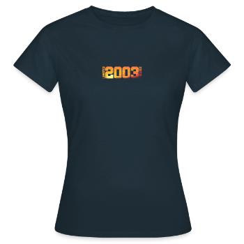 21e anniversaire Né 2003 Cadeau d’anniversaire - T-shirt Femme - marine - Devant - AI Model Female 172 dark (172cm)