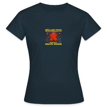 Böller Papa Pyrotechniker Böllern Feuerwerk - Frauen T-Shirt - Navy - Vorne - AI Model Female 172 dark (172cm)