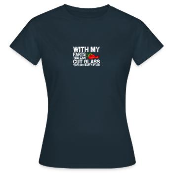Vous pouvez couper des pets en verre pets pets pets - T-shirt Femme - marine - Devant - AI Model Female 172 dark (172cm)