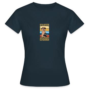 Passing fart farts farting - Women's T-Shirt - navy - Front - AI Model Female 172 dark (172cm)