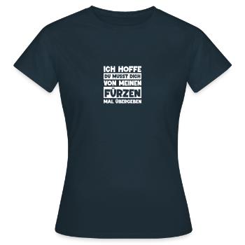 Passing fart farts farting - Women's T-Shirt - navy - Front - AI Model Female 172 dark (172cm)