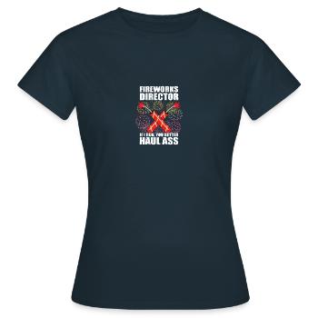 Fireworks director Pyrotechniker Böllern - Frauen T-Shirt - Navy - Vorne - AI Model Female 172 dark (172cm)
