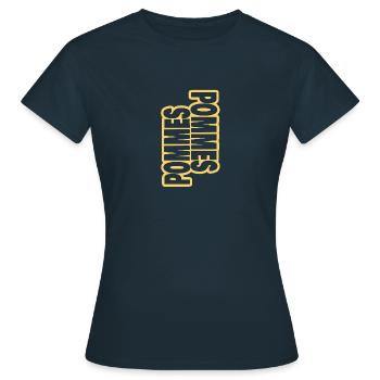 Frites Frites - T-shirt Femme - marine - Devant - AI Model Female 172 dark (172cm)