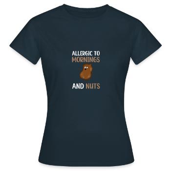 Allergy Nut Allergy Awareness Gift - Women's T-Shirt - navy - Front - AI Model Female 172 dark (172cm)