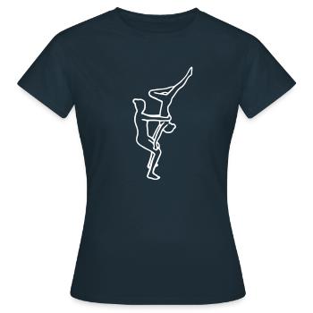 Acrobatie - T-shirt Femme - marine - Devant - AI Model Female 172 dark (172cm)