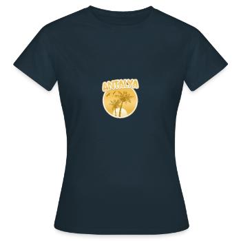Antalya - Frauen T-Shirt - Navy - Vorne - AI Model Female 172 dark (172cm)