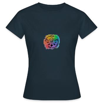 Sage and Crystals fuel my witchcraft - Frauen T-Shirt - Navy - Vorne - AI Model Female 172 dark (172cm)