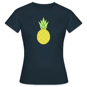Ananas - Frauen T-Shirt - Navy - Vorne - AI Model Female 172 dark (172cm)