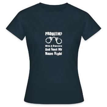 Gardien de prison Prison Police Cadeau - T-shirt Femme - marine - Devant - AI Model Female 172 dark (172cm)