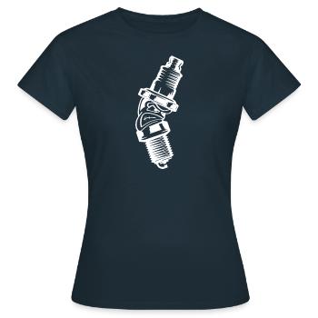 Angry Spark Garage - Boost Tuning Tuning Cars - T-shirt Femme - marine - Devant - AI Model Female 172 dark (172cm)
