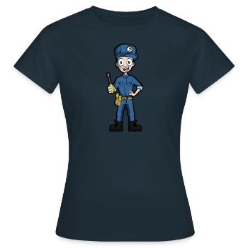 Électriciens - T-shirt Femme - marine - Devant - AI Model Female 172 dark (172cm)