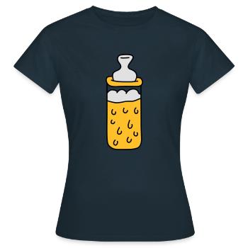 Baby Beer Bottle - Frauen T-Shirt - Navy - Vorne - AI Model Female 172 dark (172cm)