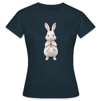 Lapin mignon blanc 6 - T-shirt Femme - marine - Devant - AI Model Female 172 dark (172cm)