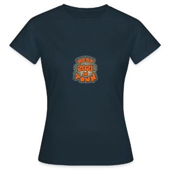 Town 2021 - Frauen T-Shirt - Navy - Vorne - AI Model Female 172 dark (172cm)