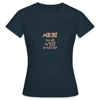Cadeau pour Michi - T-shirt Femme - marine - Devant - AI Model Female 172 dark (172cm)