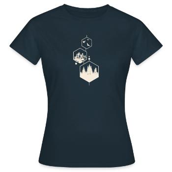 Amoureux de la nature - T-shirt Femme - marine - Devant - AI Model Female 172 dark (172cm)