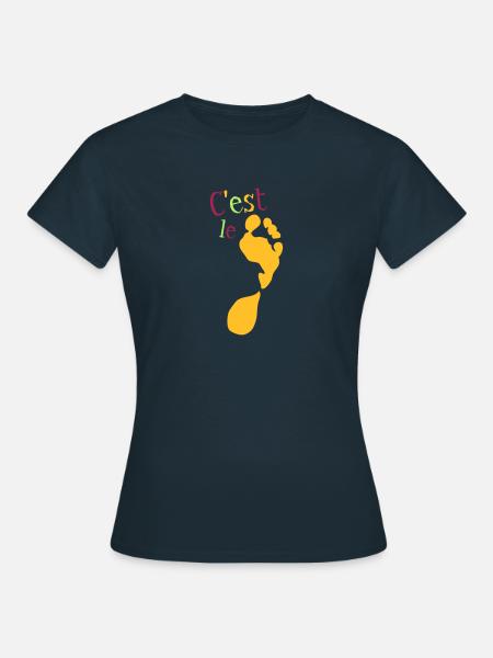 Het is de voet. - Vrouwen T-shirt - navy
