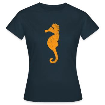 Hippocampe | Hippocampe - T-shirt Femme - marine - Devant - AI Model Female 172 dark (172cm)