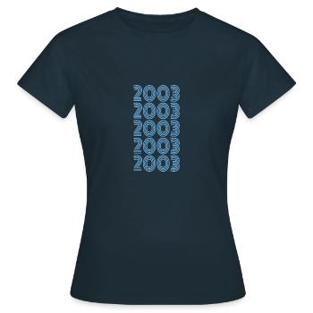 Sportart 2003 - Frauen T-Shirt - Navy - Vorne - AI Model Female 172 dark (172cm)