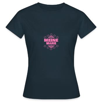Marie - Frauen T-Shirt - Navy - Vorne - AI Model Female 172 dark (172cm)