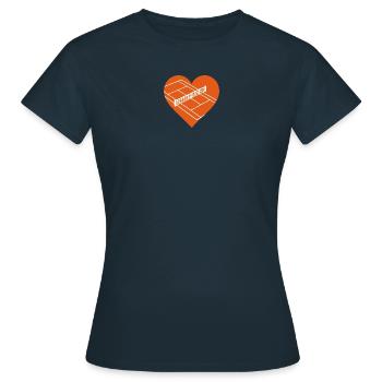 Tennis Terre battue Amour - T-shirt Femme - marine - Devant - AI Model Female 172 dark (172cm)