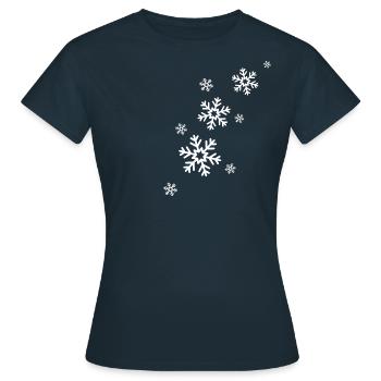 flocons de neige - T-shirt Femme - marine - Devant - AI Model Female 172 dark (172cm)