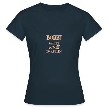 Helfer Bobbi - Frauen T-Shirt - Navy - Vorne - AI Model Female 172 dark (172cm)