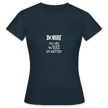 Retter Bobbi - Frauen T-Shirt - Navy - Vorne - AI Model Female 172 dark (172cm)