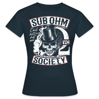 Sub Ohm Vape Club - Frauen T-Shirt - Navy - Vorne - AI Model Female 172 dark (172cm)