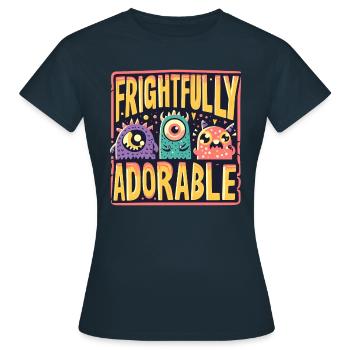 TERRIBLEMENT ADORABLE - T-shirt Femme - marine - Devant - AI Model Female 172 dark (172cm)