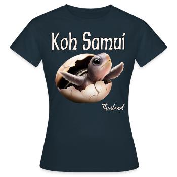 Koh Samui, Thaïlande - T-shirt Femme - marine - Devant - AI Model Female 172 dark (172cm)
