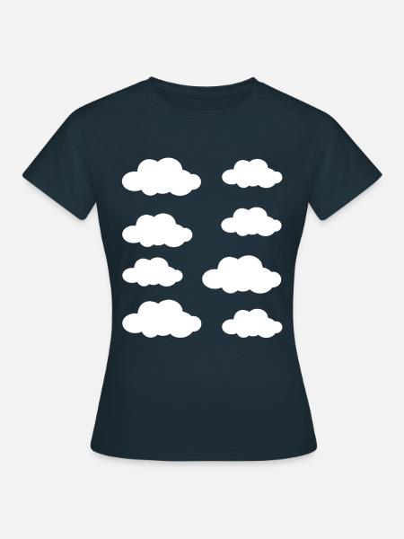 White clouds - Women's T-Shirt - navy