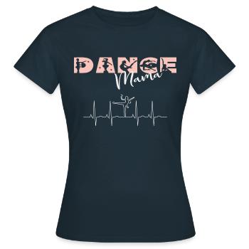 Danse Maman Danse ECG Heartbeat - T-shirt Femme - marine - Devant - AI Model Female 172 dark (172cm)