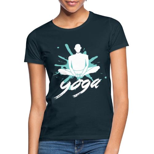 yoga blu yoga yogi namaste pace amore arte hippie - Maglietta da donna
