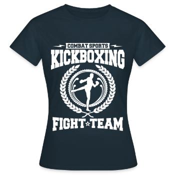 Kickboxing Kickboxer Kickboxing - T-shirt Femme - marine - Devant - AI Model Female 172 dark (172cm)