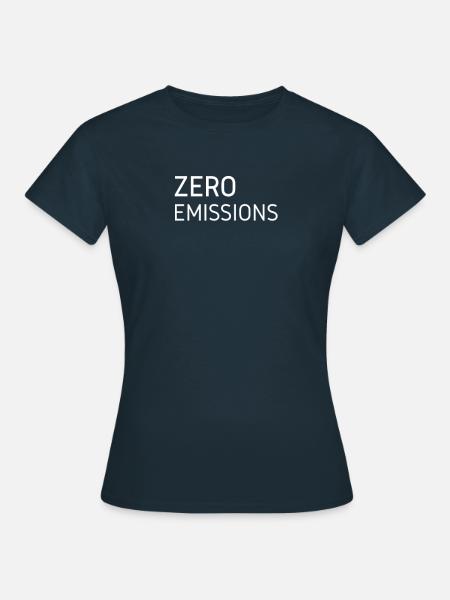 Zero Emissions Elektro Auto - Frauen T-Shirt - Navy