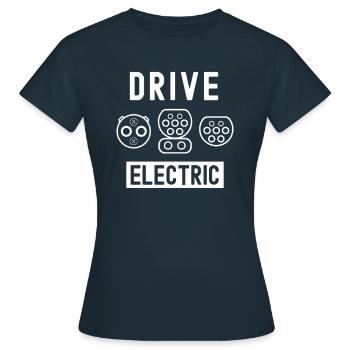 Conduisez le cadeau de prise automatique de voiture électrique électrique - T-shirt Femme - marine - Devant - AI Model Female 172 dark (172cm)