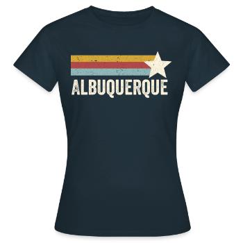 USA City Star Years Rétro - Vintage Albuquerque - T-shirt Femme - marine - Devant - AI Model Female 172 dark (172cm)